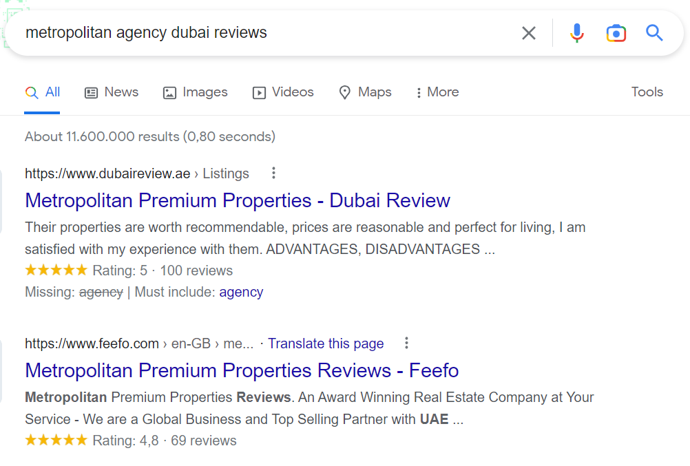 Example of an image query