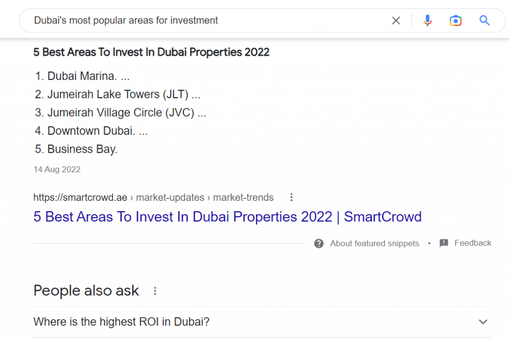 Example of an informational query